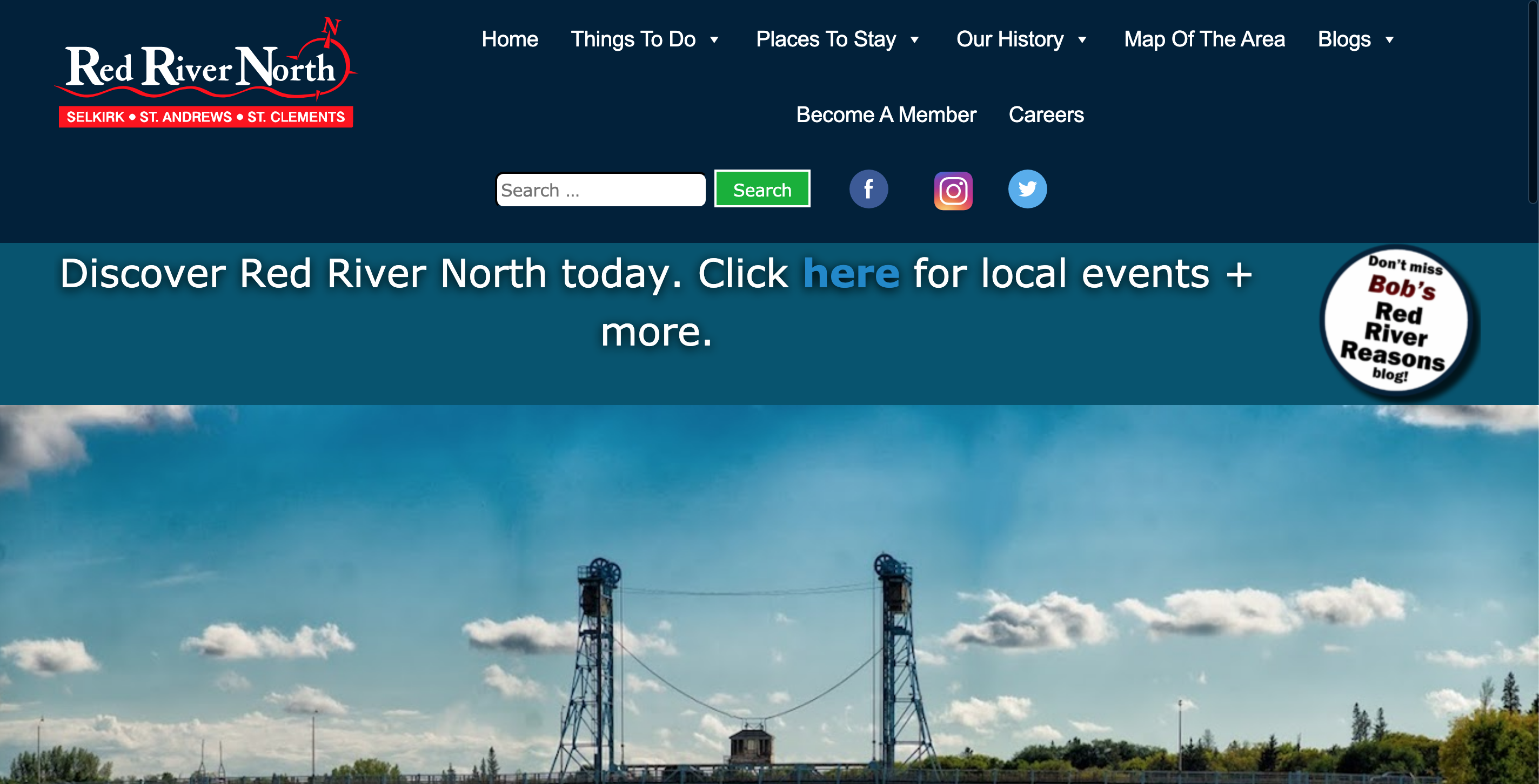 Screenshot of redrivernorthtrourism.com